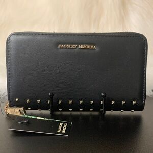 Badgley Mischka Black Wallet with Gold Accents (NWT)